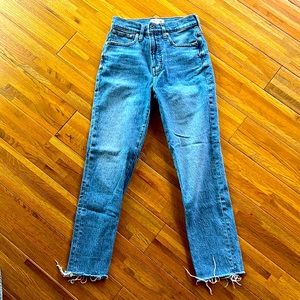 Madewell raw hem jeans